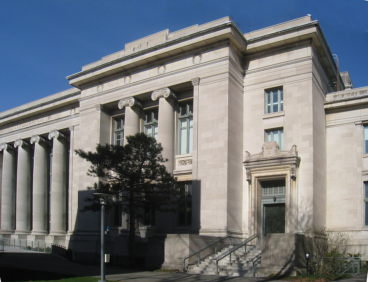 Langdell Hall at Harvard Law School, shown as an illustration of legal education